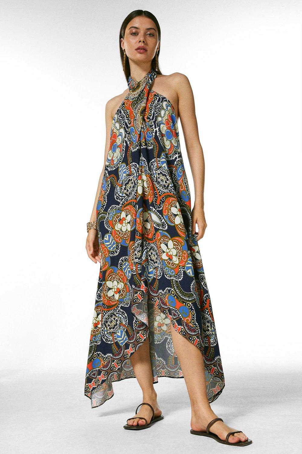 batik beach dress