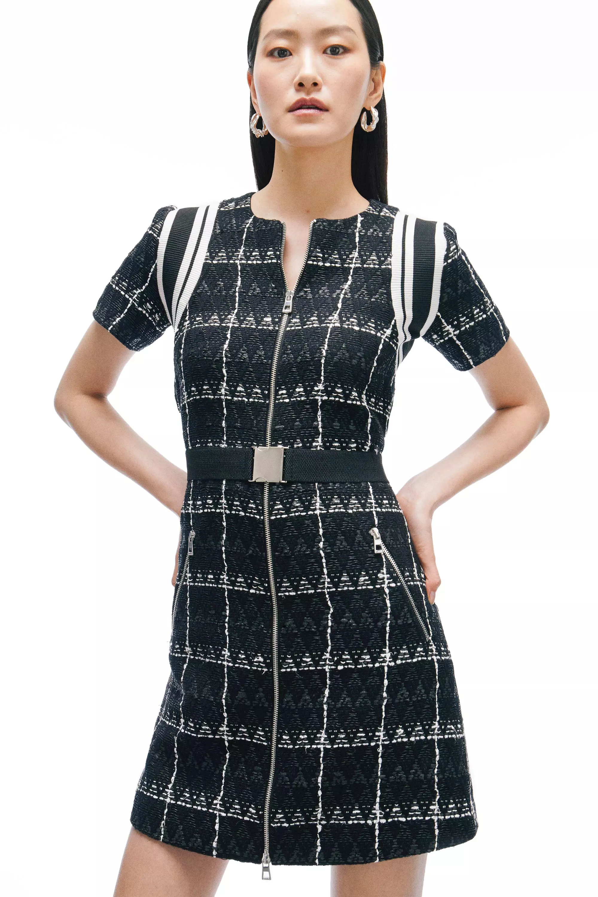 A line store tweed dress