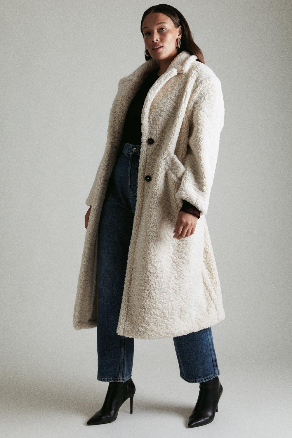 Borg shop coat longline