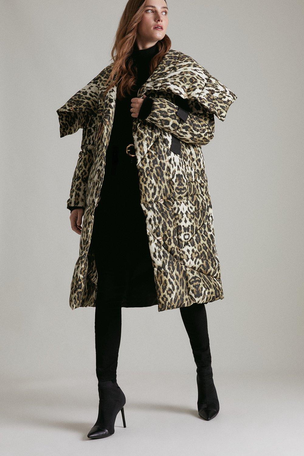 Karen millen shop animal print coat