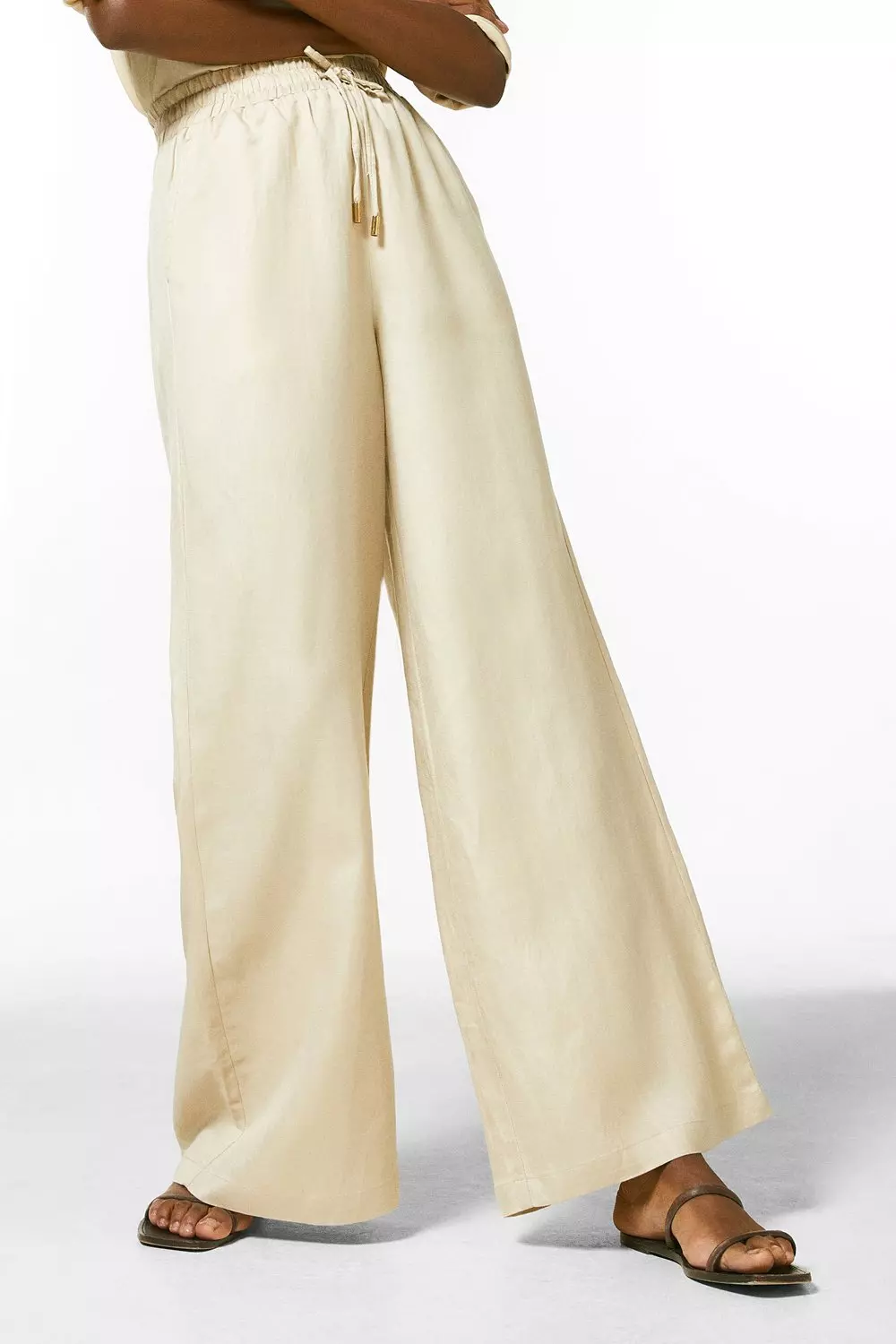 Viscose Linen Crop Pant