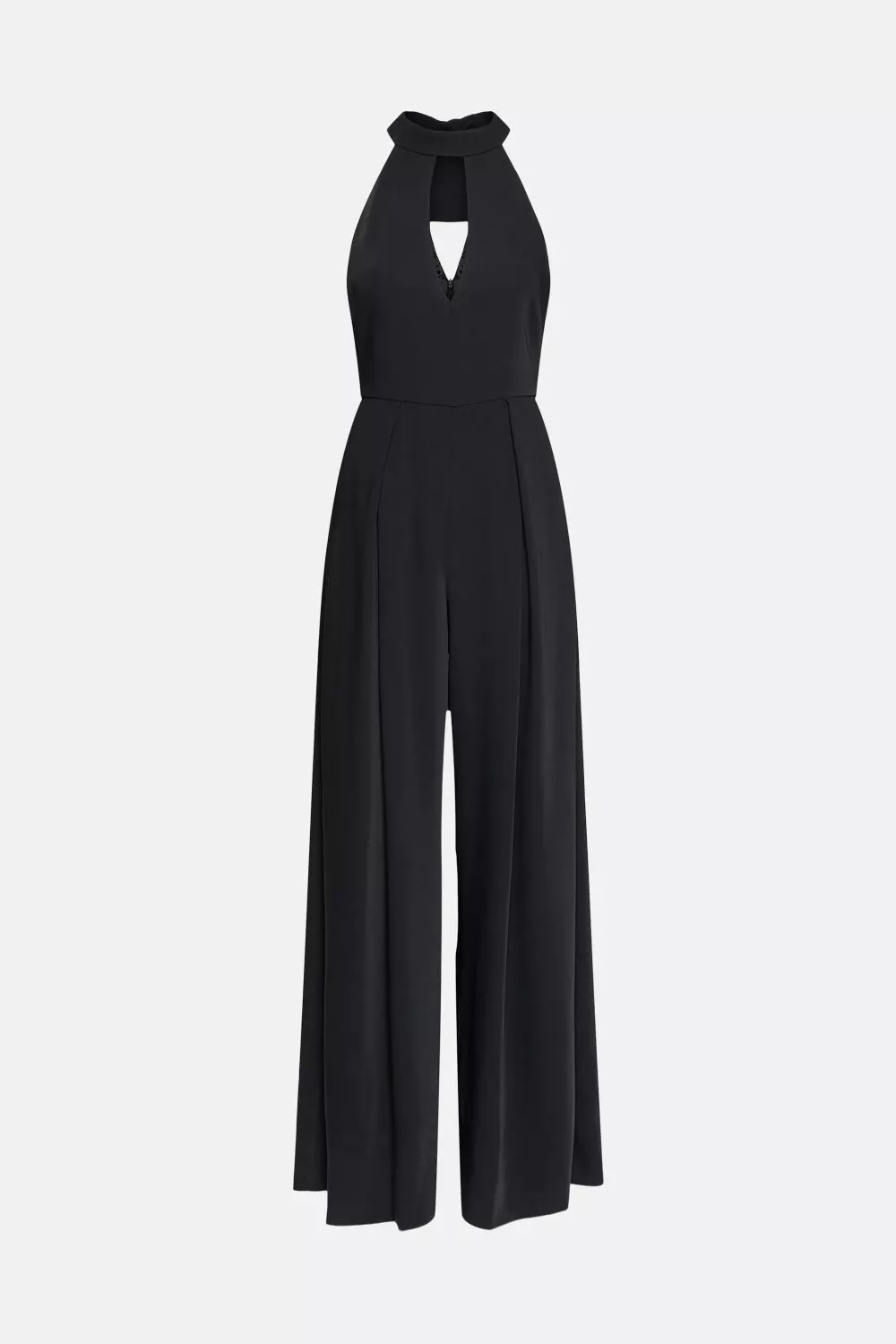 Soft Tailored Halter Neck Wide Leg Jumpsuit