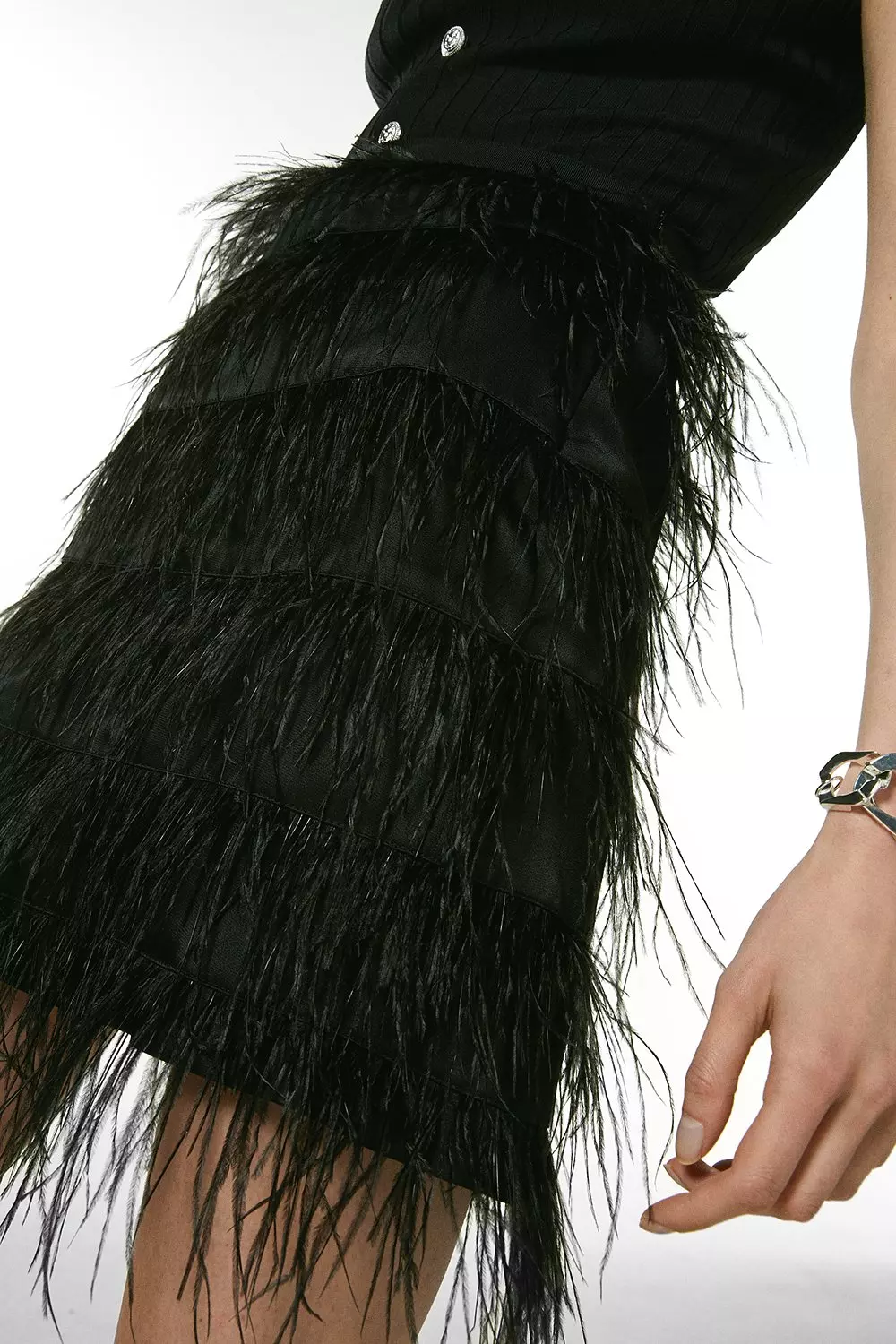 Feather Mini Skirt | Karen Millen