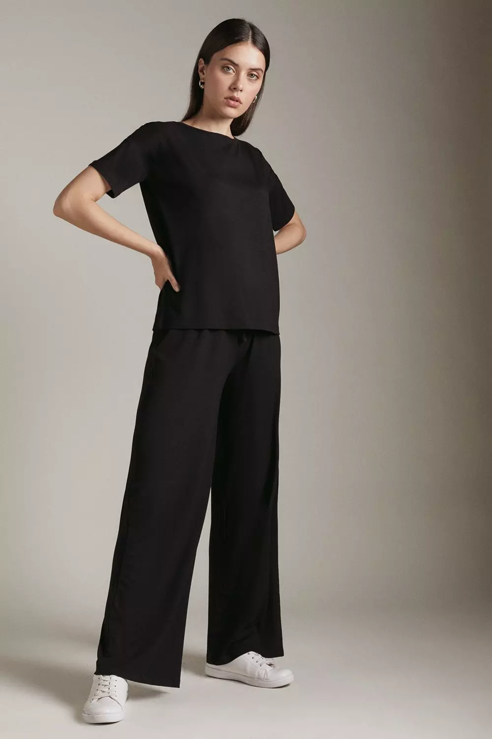 Wide-leg Jersey Pants