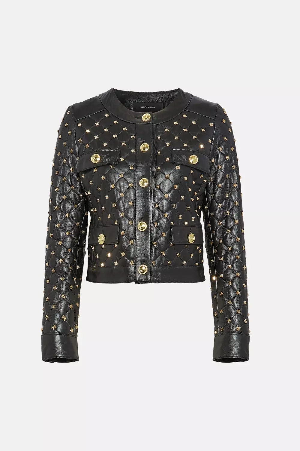 Karen millen studded 2025 leather jacket