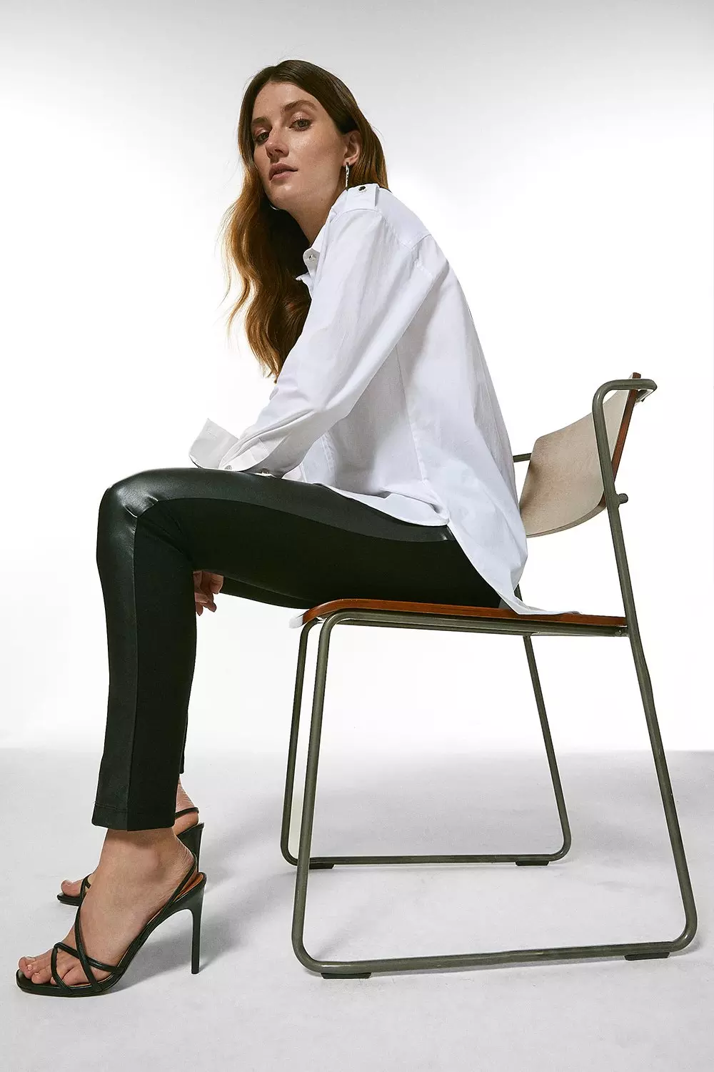 Juniors' Vylette™ Faux Leather Ponte Leggings