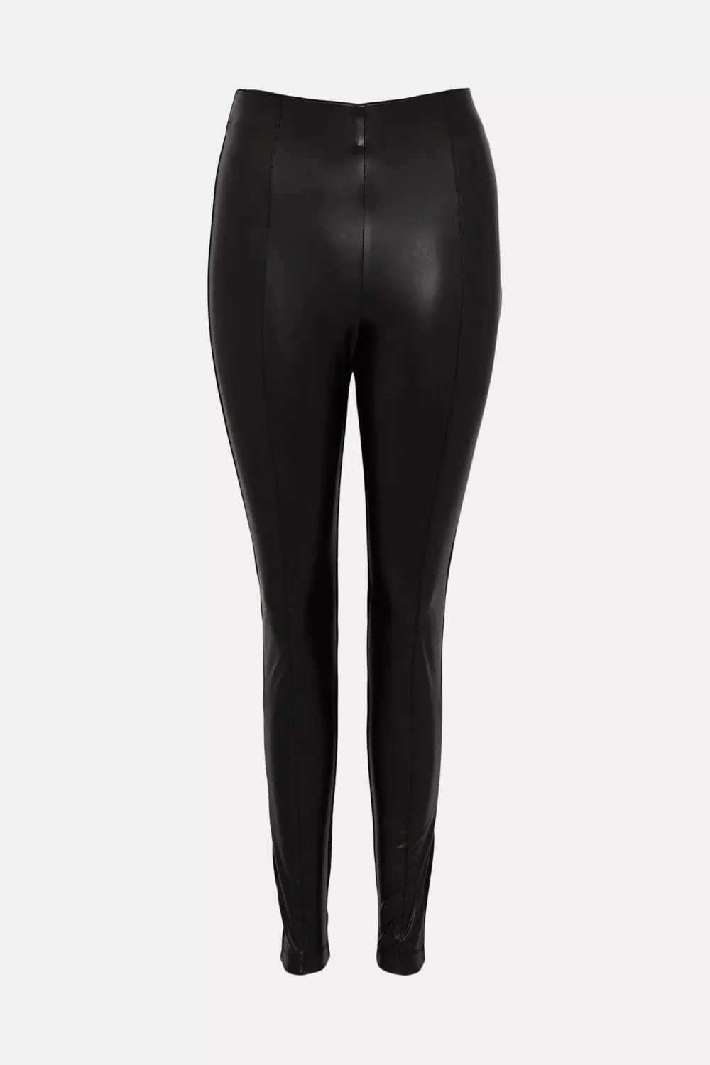 Petite Faux Leather And Ponte Leggings