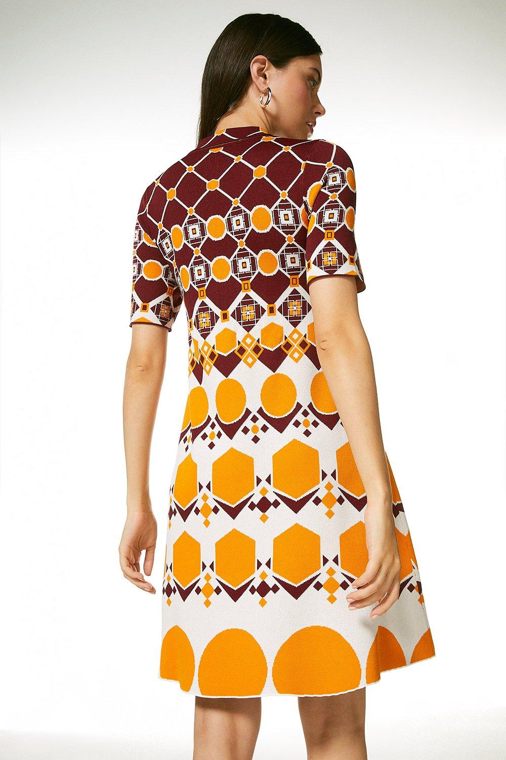 jacquard swing dress