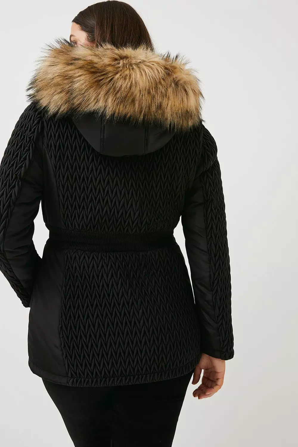 Plus Size Signature Quilt Short Coat | Karen Millen