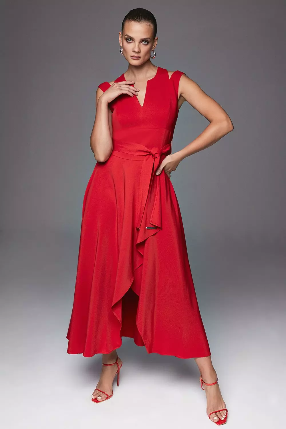 Karen millen red maxi cheap dress