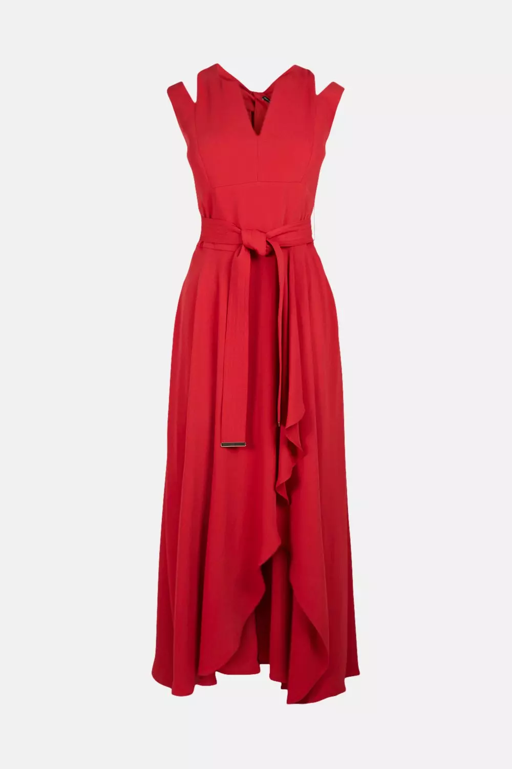 Soft Tailored Waterfall Maxi Dress