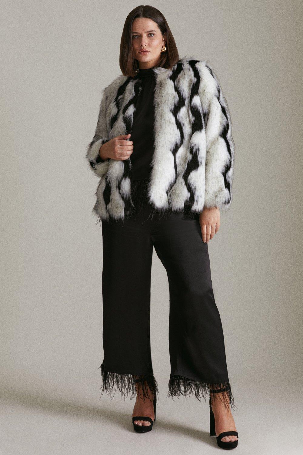 Karen millen faux fur deals jacket