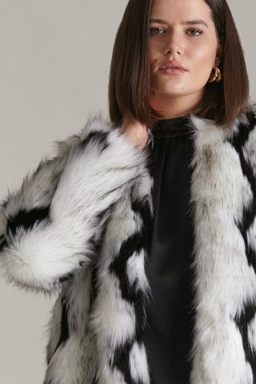 Karen millen outlet faux fur coat