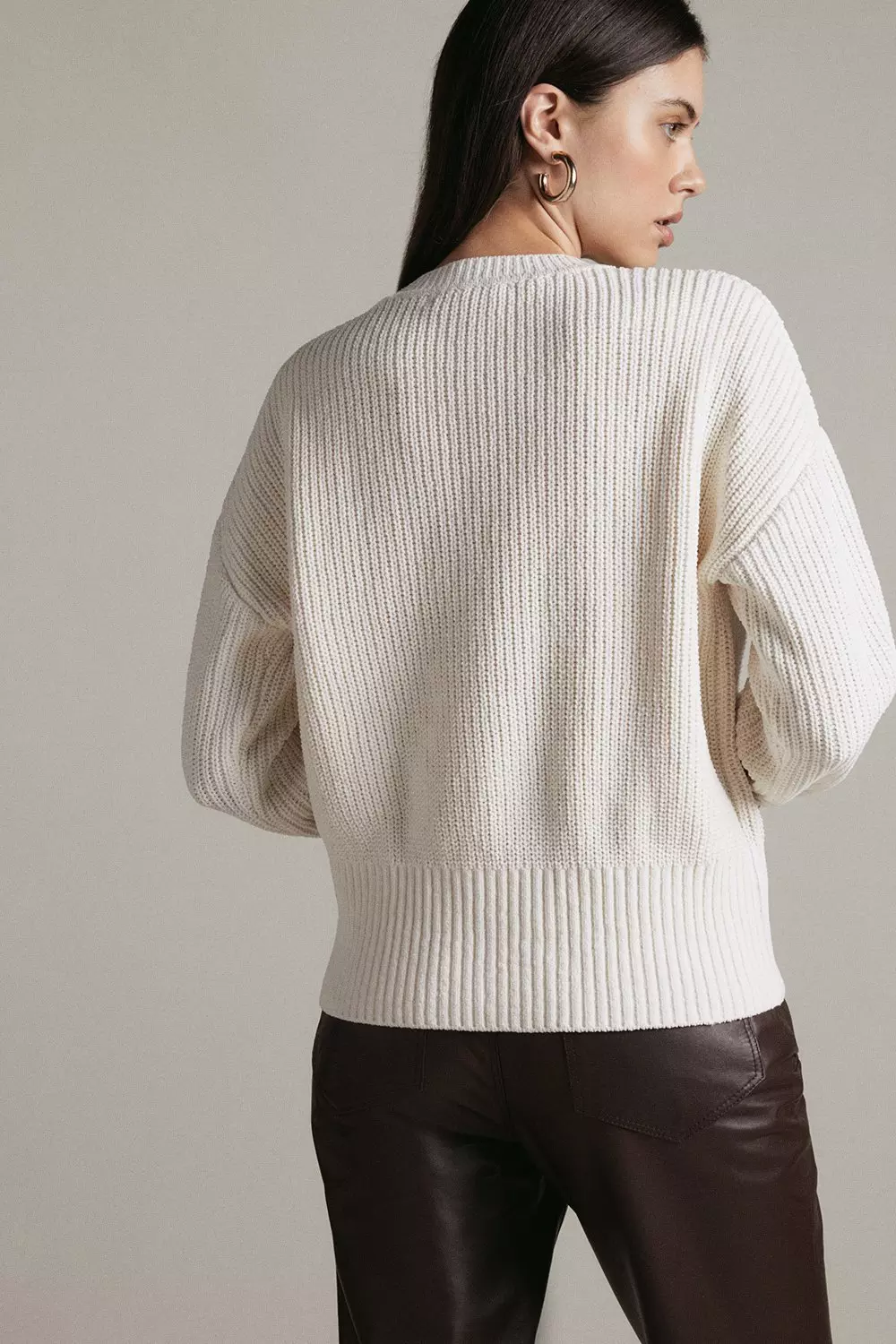 Chenille Crew Neck Jumper With Recycled Yarn