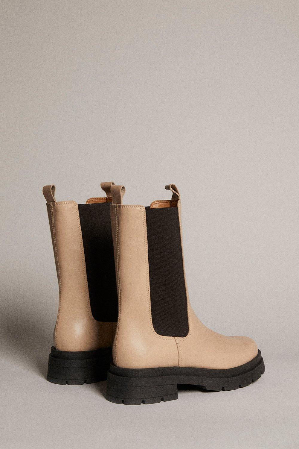 mid calf chelsea boots brown