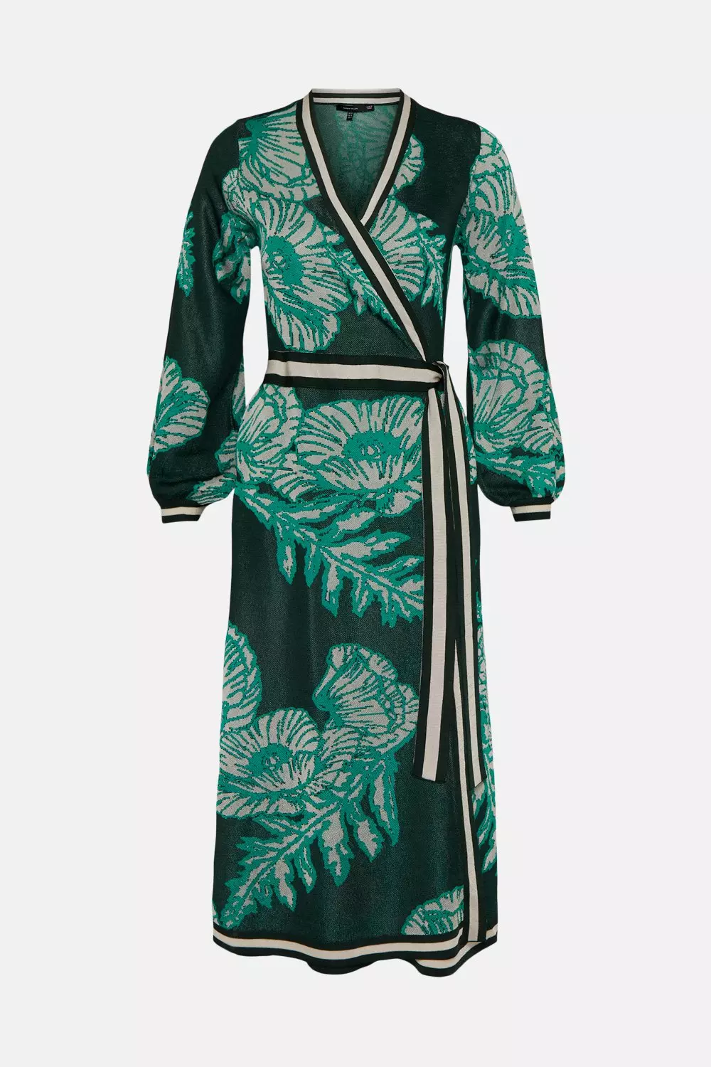 Karen millen green hot sale silk wrap dress