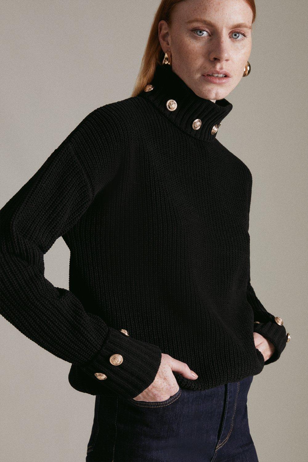 Chenille polo sale neck jumper