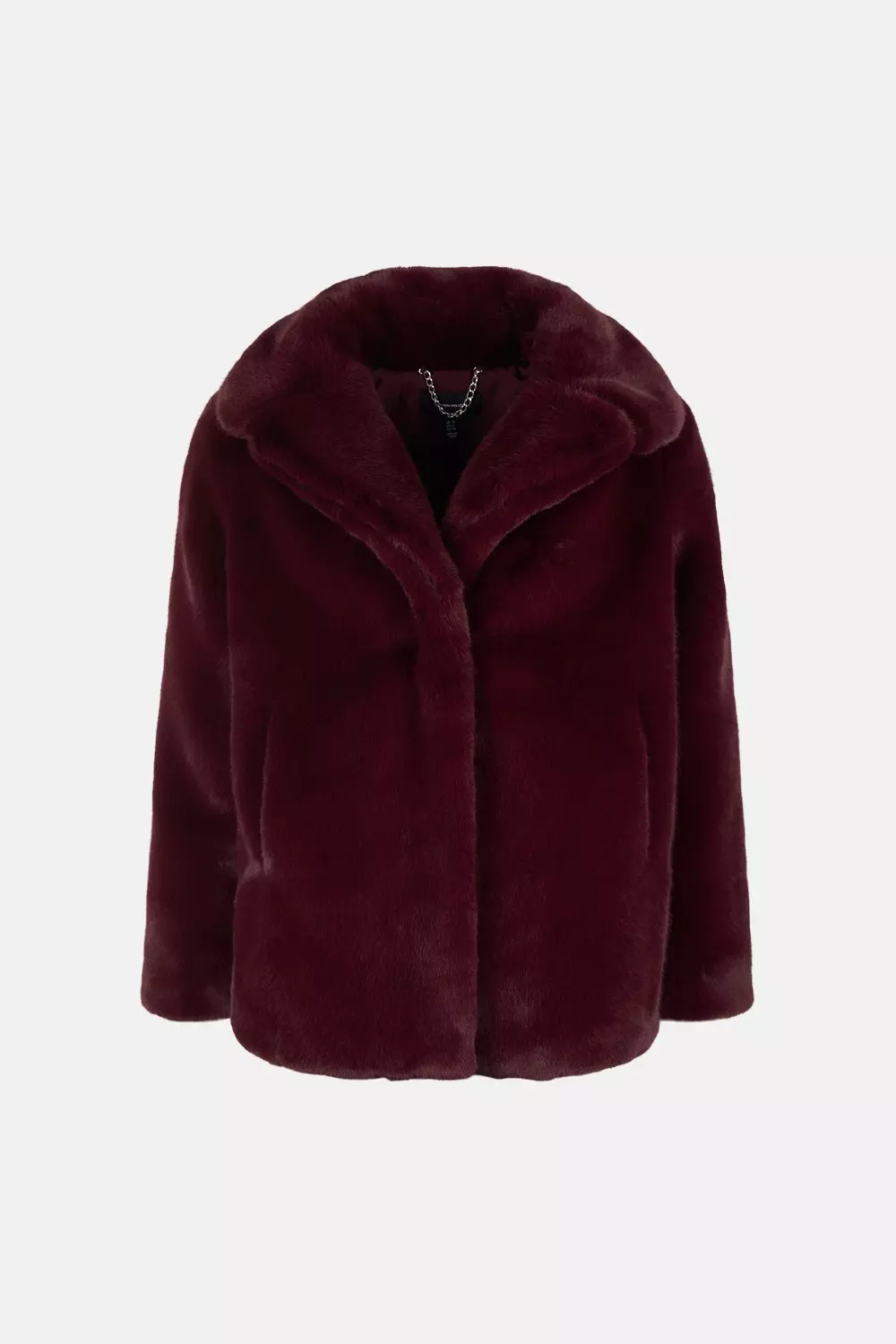 Wide Collar Faux Fur Coat | Karen Millen