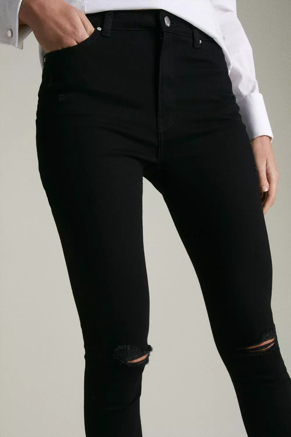 Tailored Mid Rise Slim Leg Contour Jeans