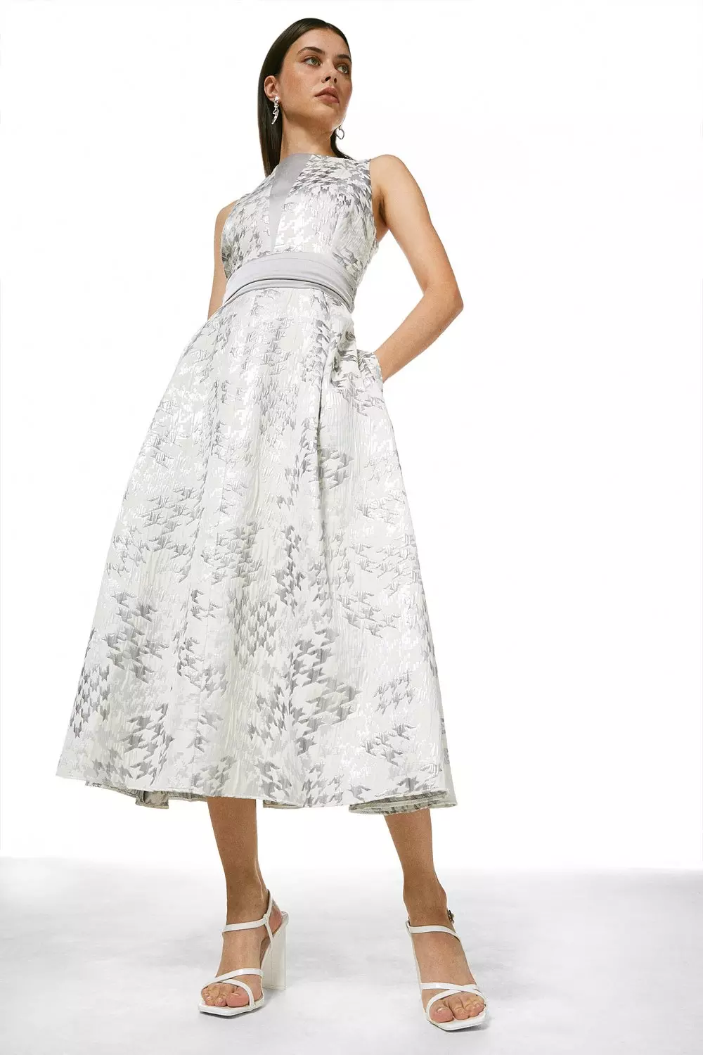 jacquard dress midi