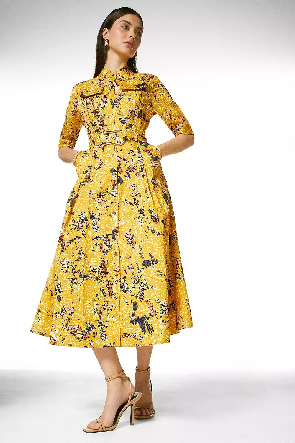 Karen millen hotsell mustard dress