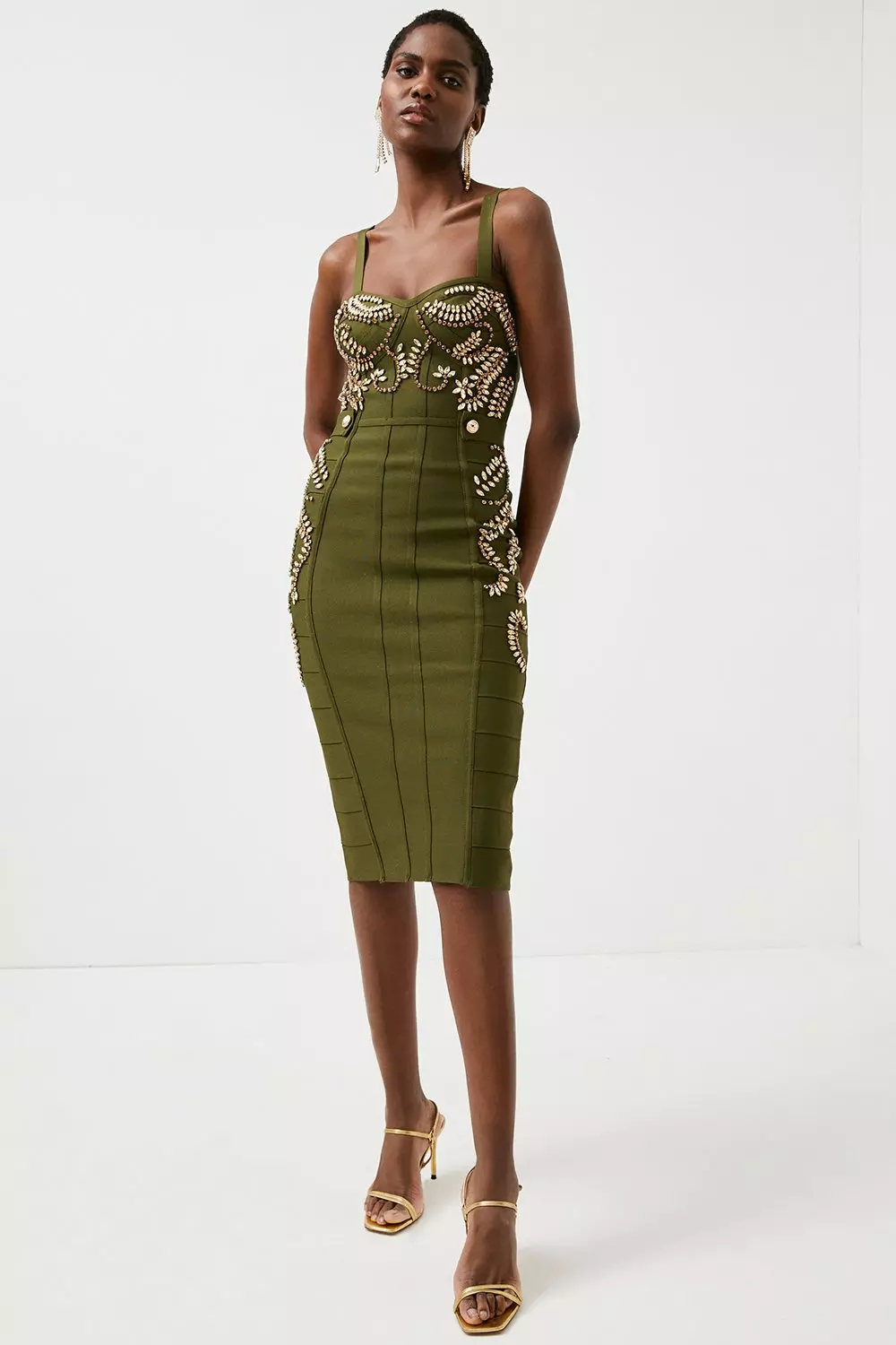 Karen millen embellished cuff dress sale