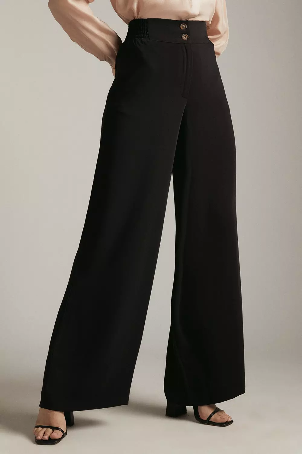 Essential Tailored Wide Leg Woven Pants