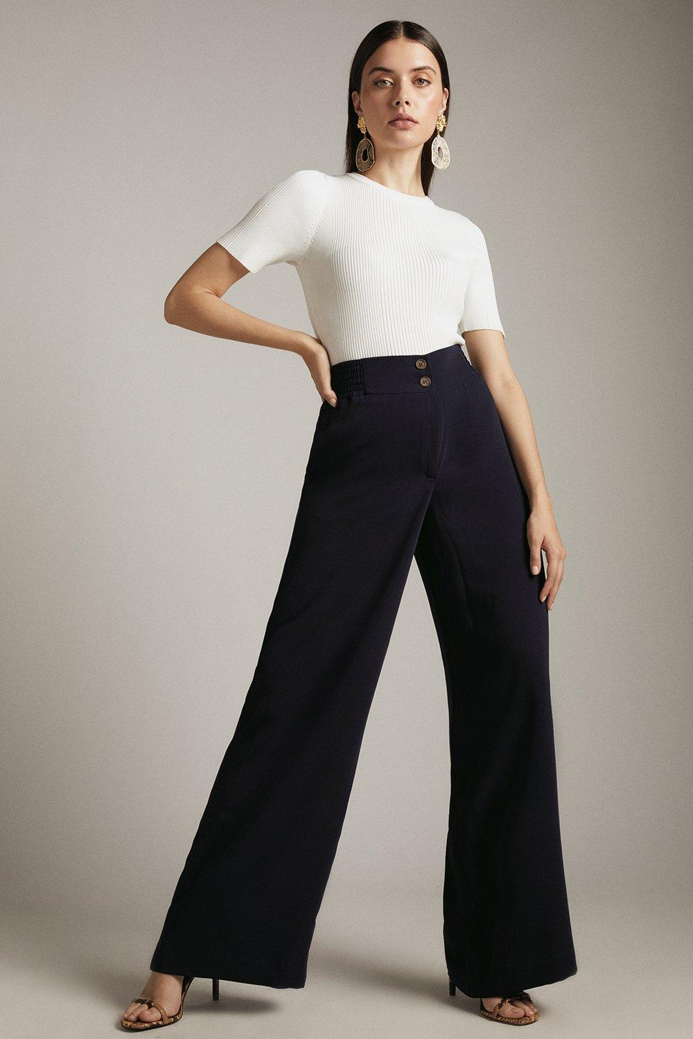 KAREN MILLEN Cropped Wide-Leg Sailor Pants - 100% Exclusive