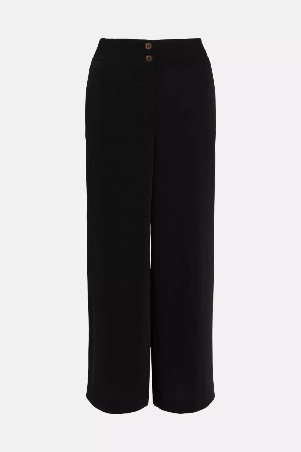 Ladies black wide leg hotsell cropped trousers