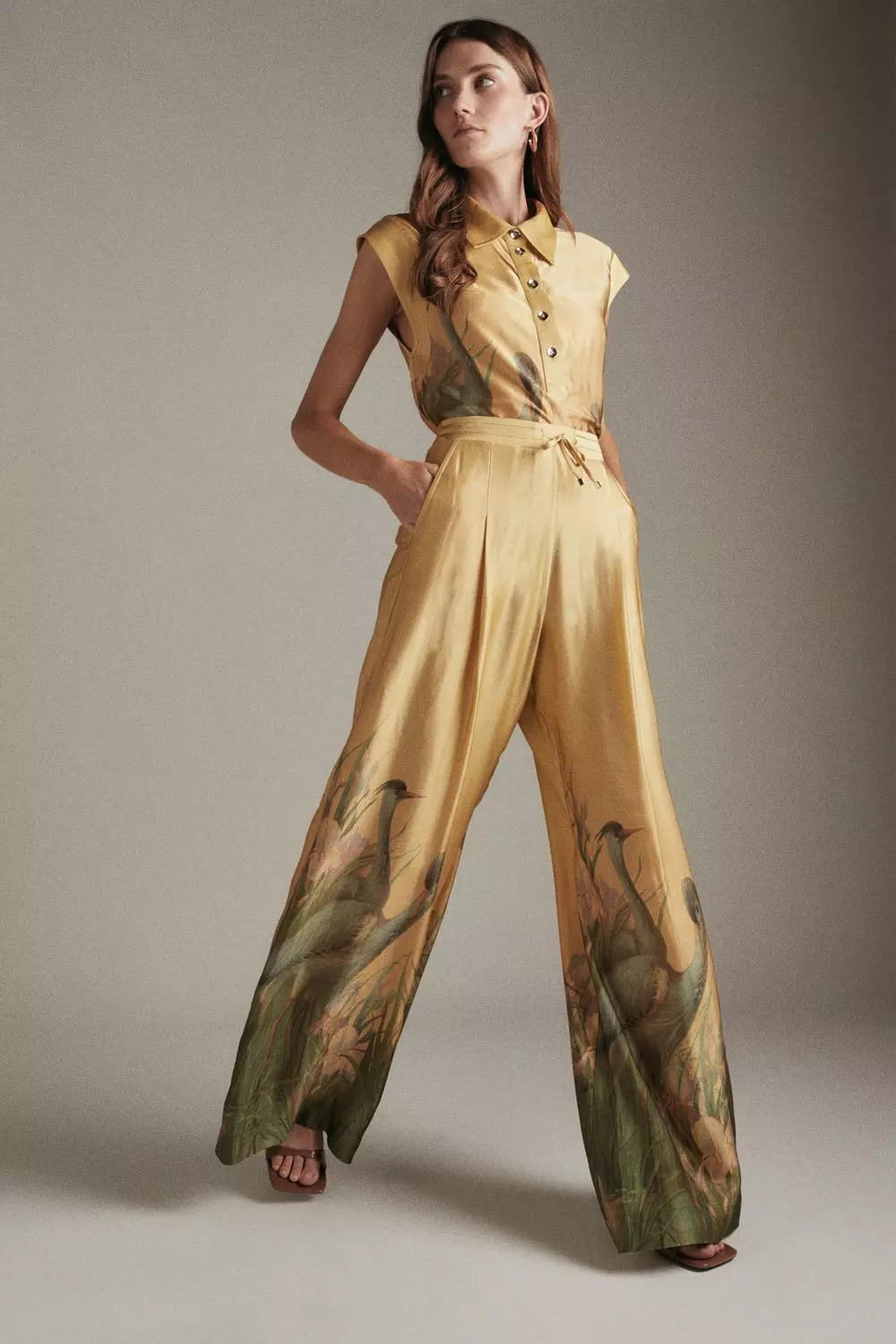 High Waisted Satin Wide Leg Trousers - Buy Fashion Wholesale in The UK