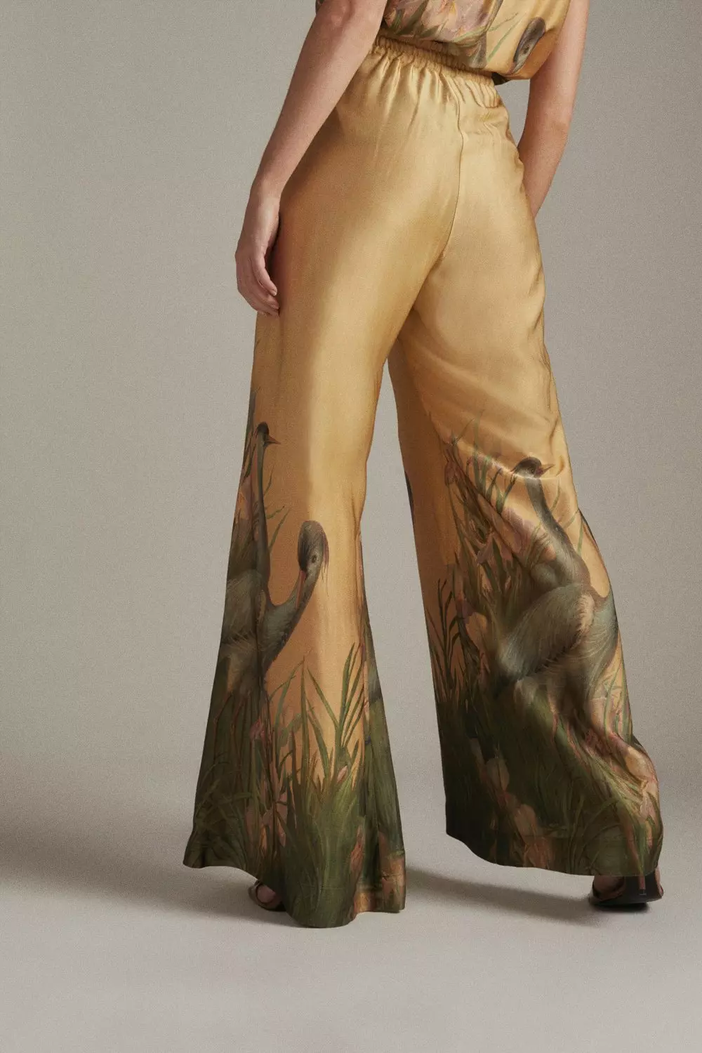 High Waisted Satin Wide Leg Trousers - Buy Fashion Wholesale in The UK