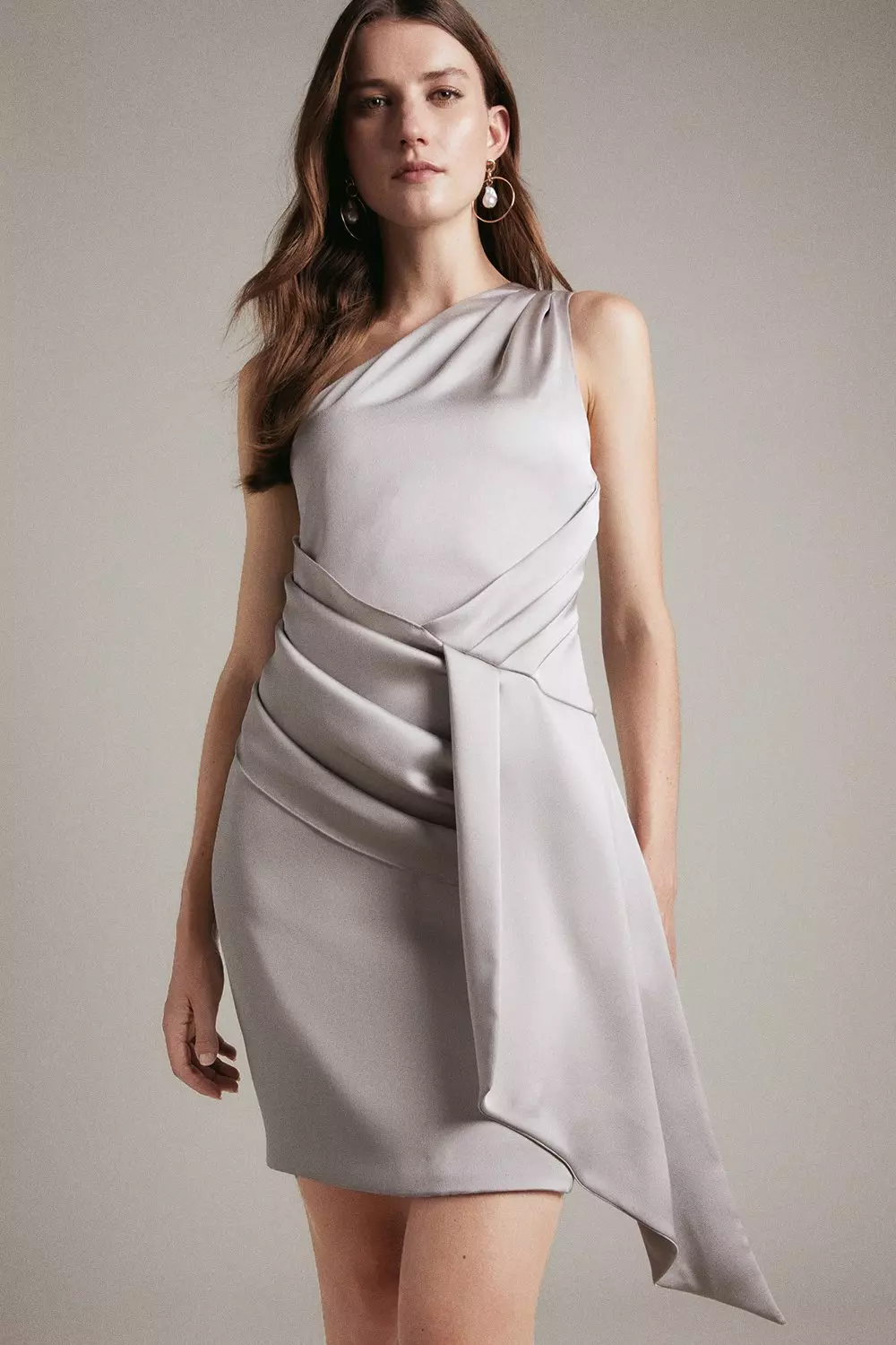 Crepe store satin dress