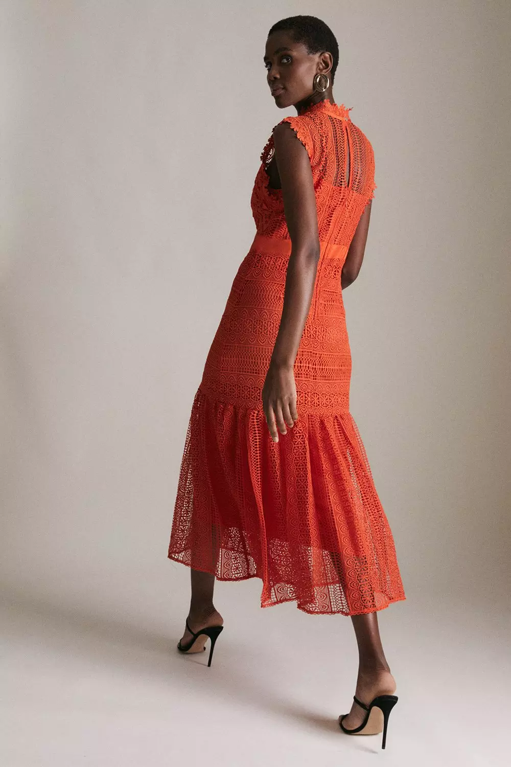Lace Insert Maxi Dress | Karen Millen