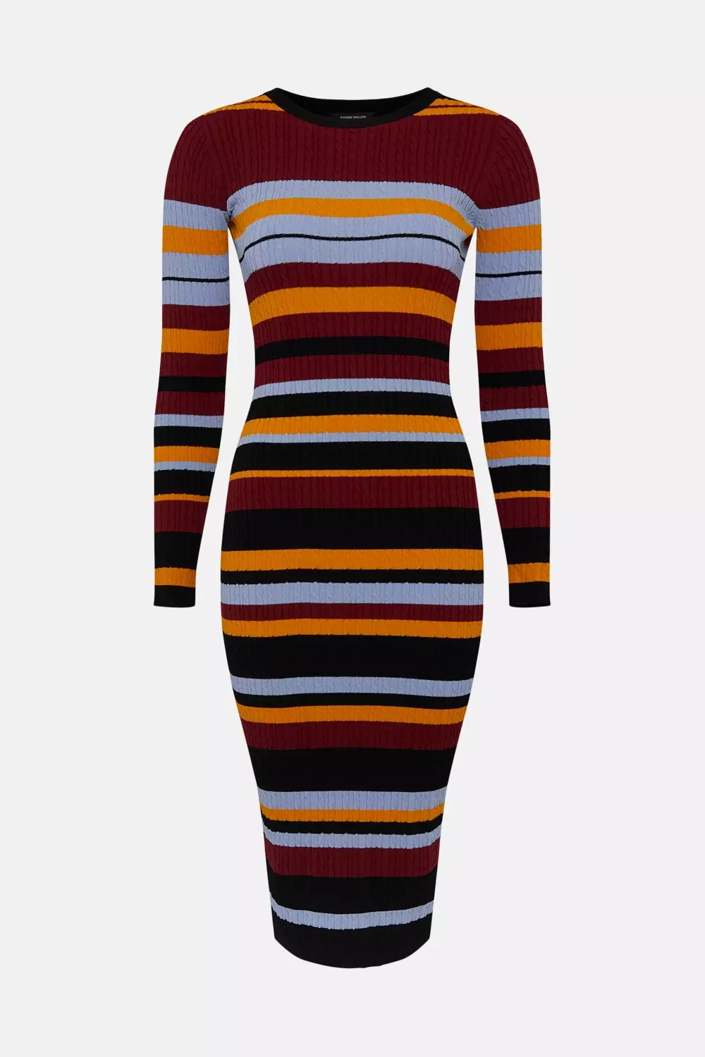 Light Weight All Over Cable Striped Dress Karen Millen