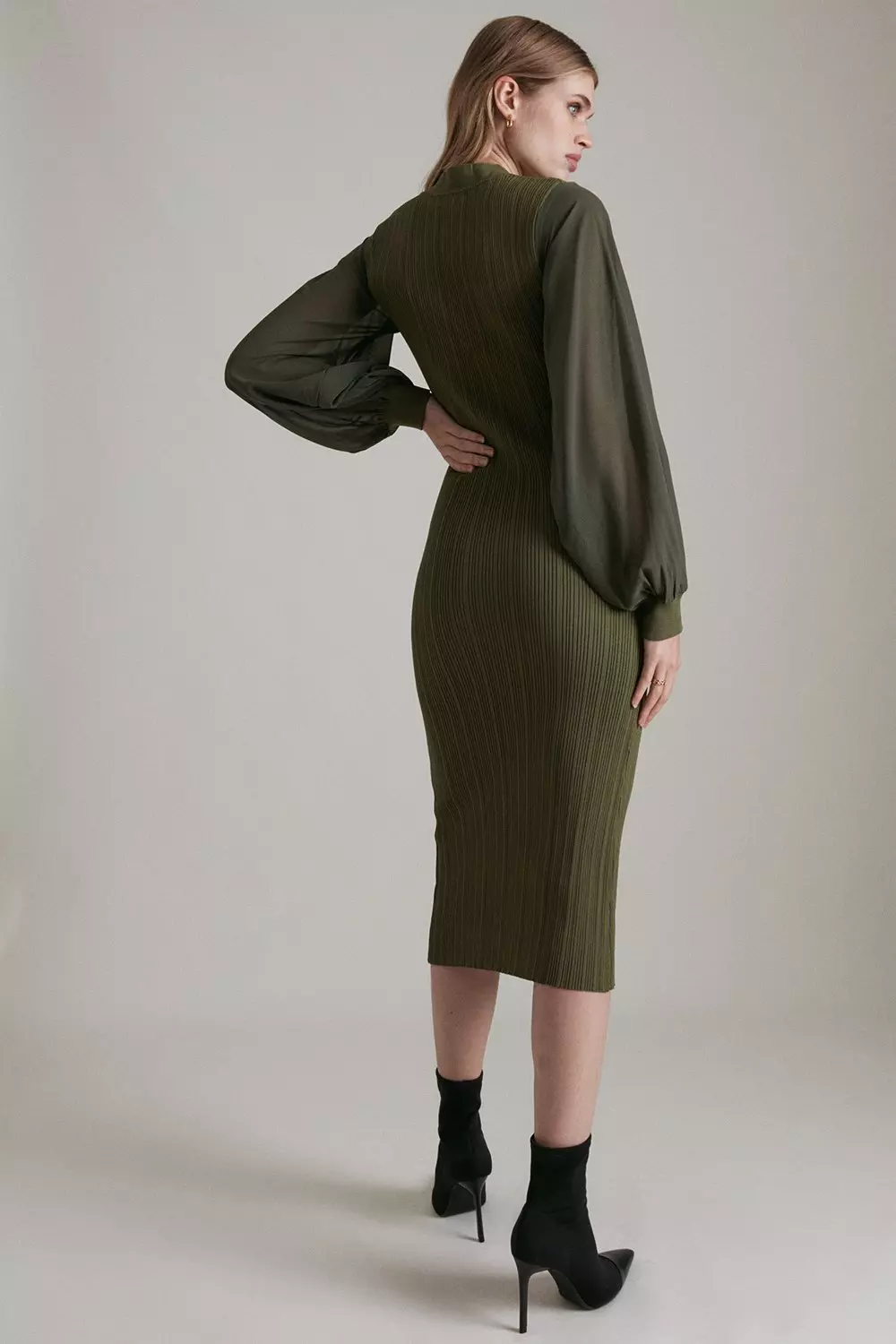 Khaki shop pencil dress