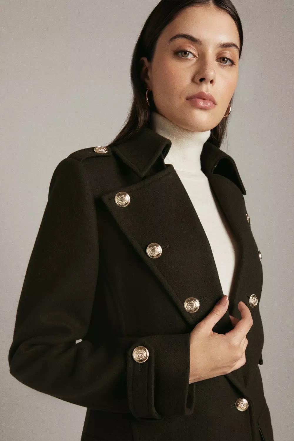 Italian Wool Military Coat