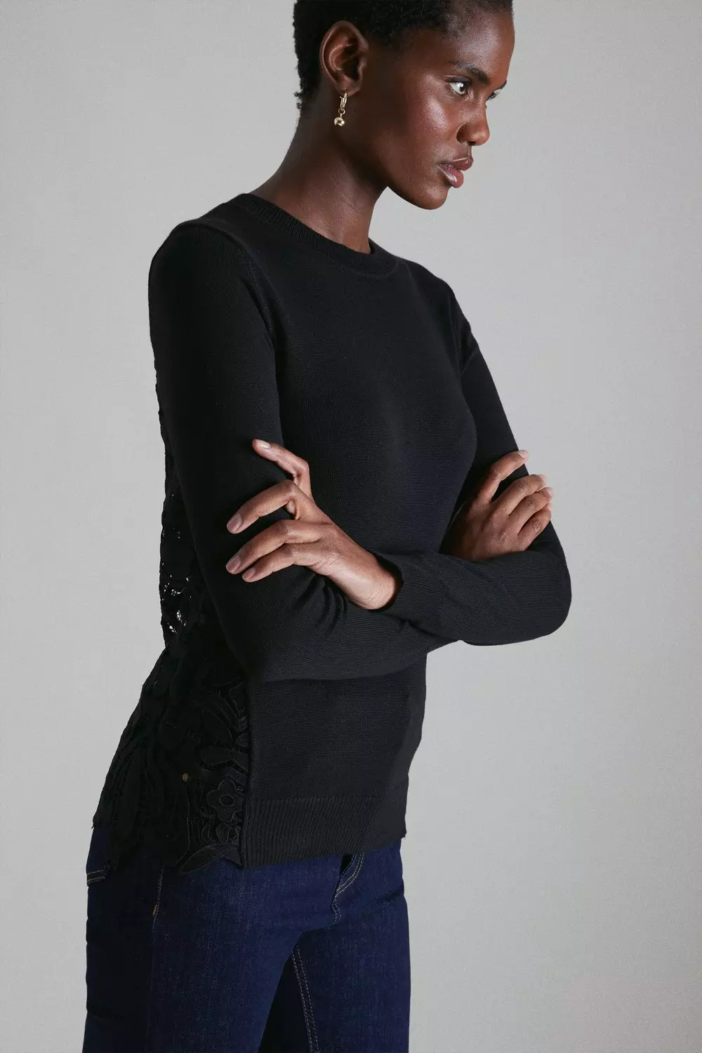 Lace hotsell black jumper