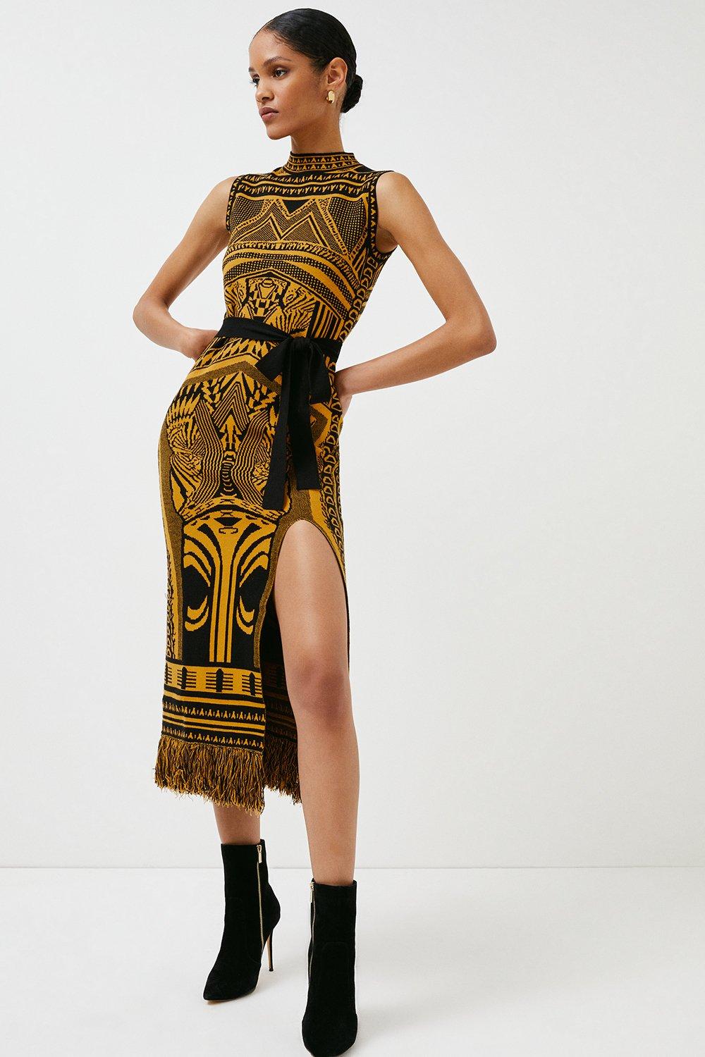 Karen millen shop abstract print dress