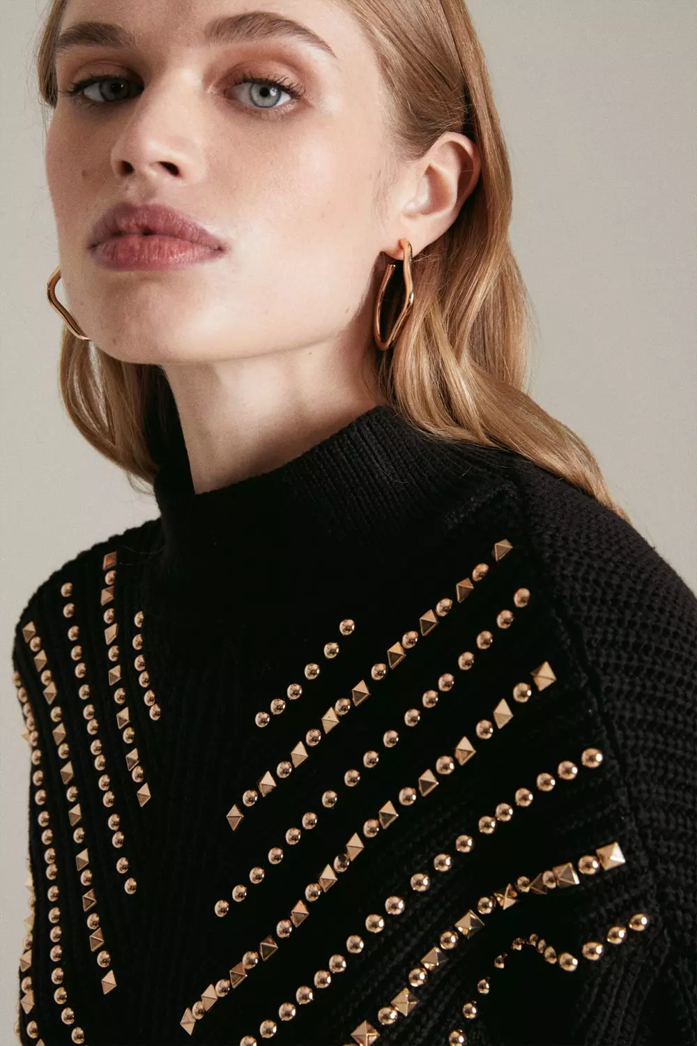 Studded Knit Sweater Karen Millen