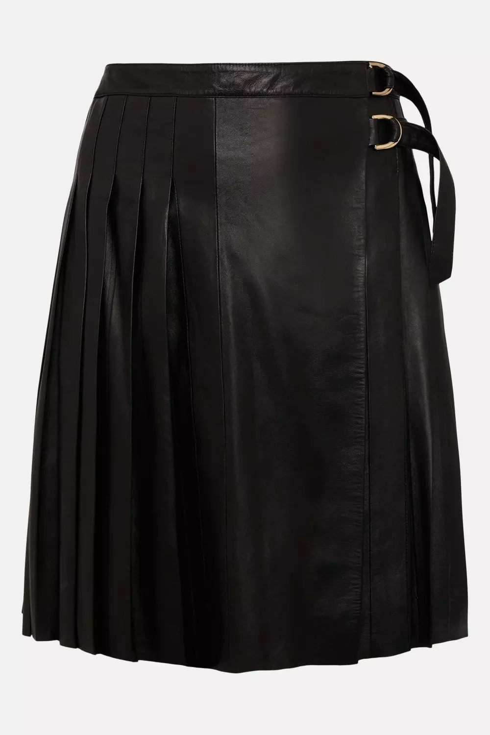 Plus Size Leather Pleated Kilt Midi Skirt Karen Millen