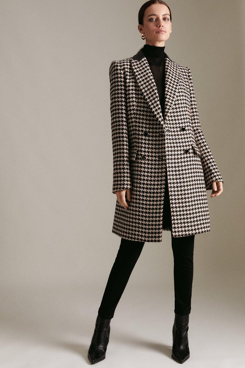 dogtooth check coat