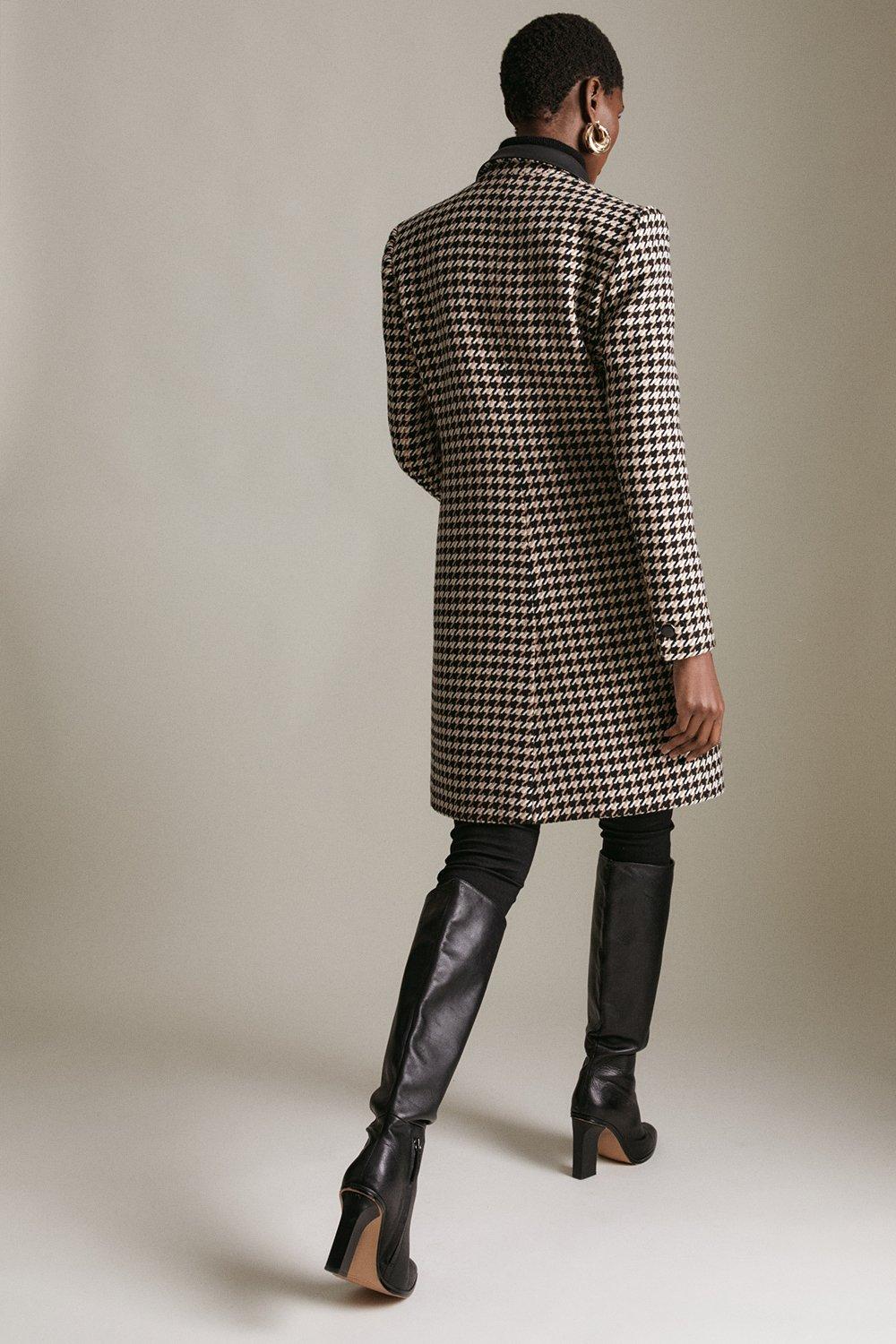 dogtooth check coat