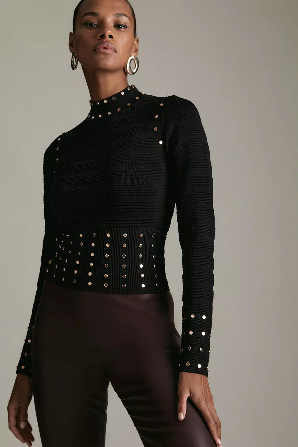 Studded sweater on sale