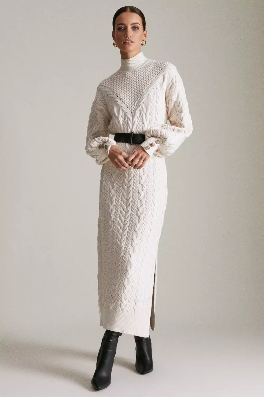 Cream cable cheap knit dress