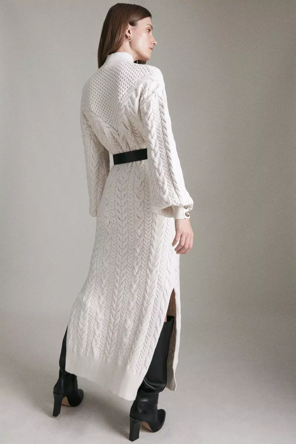 Maxi cable shop knit dress