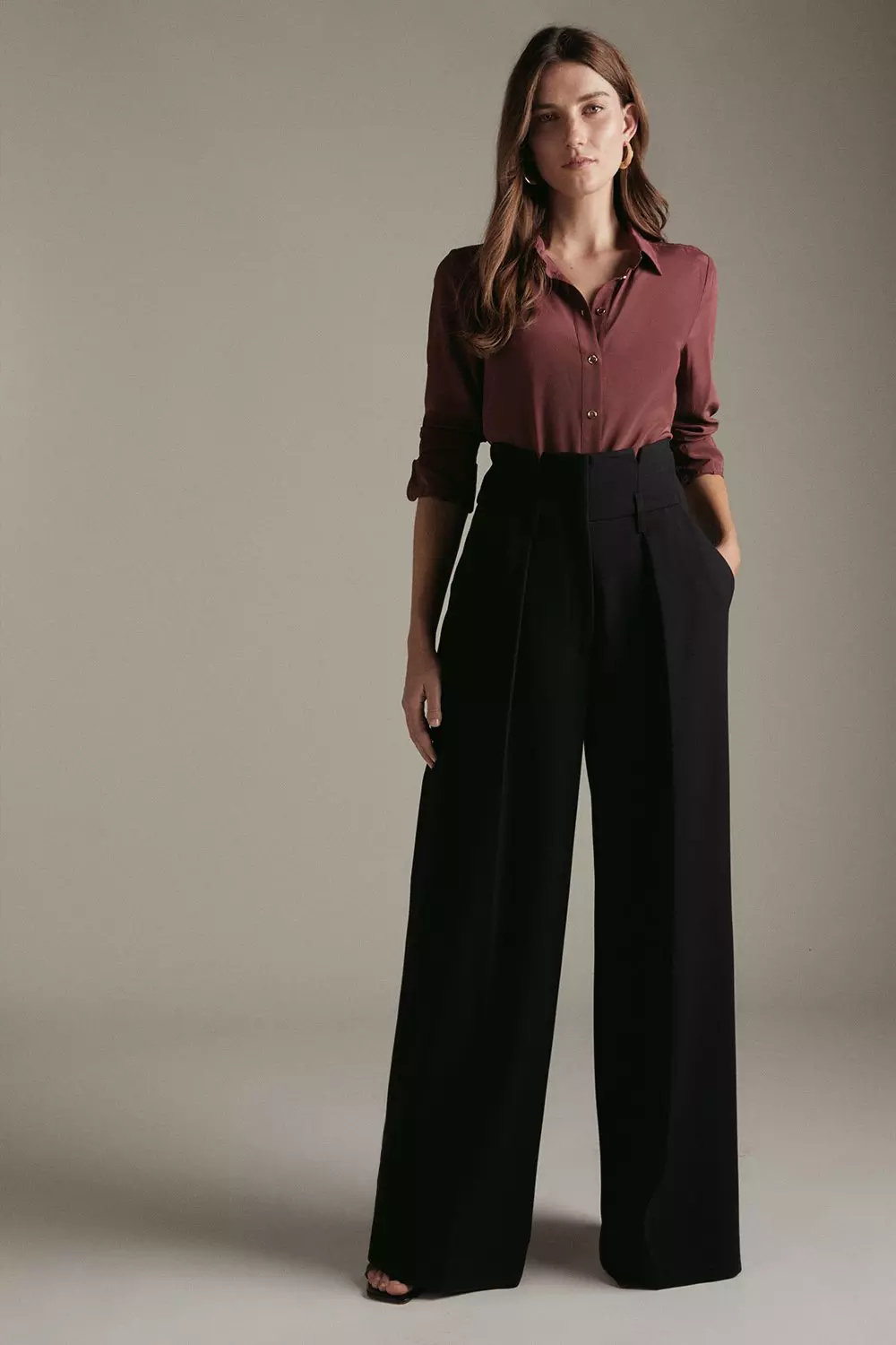 High Waisted Wide Leg Pants 