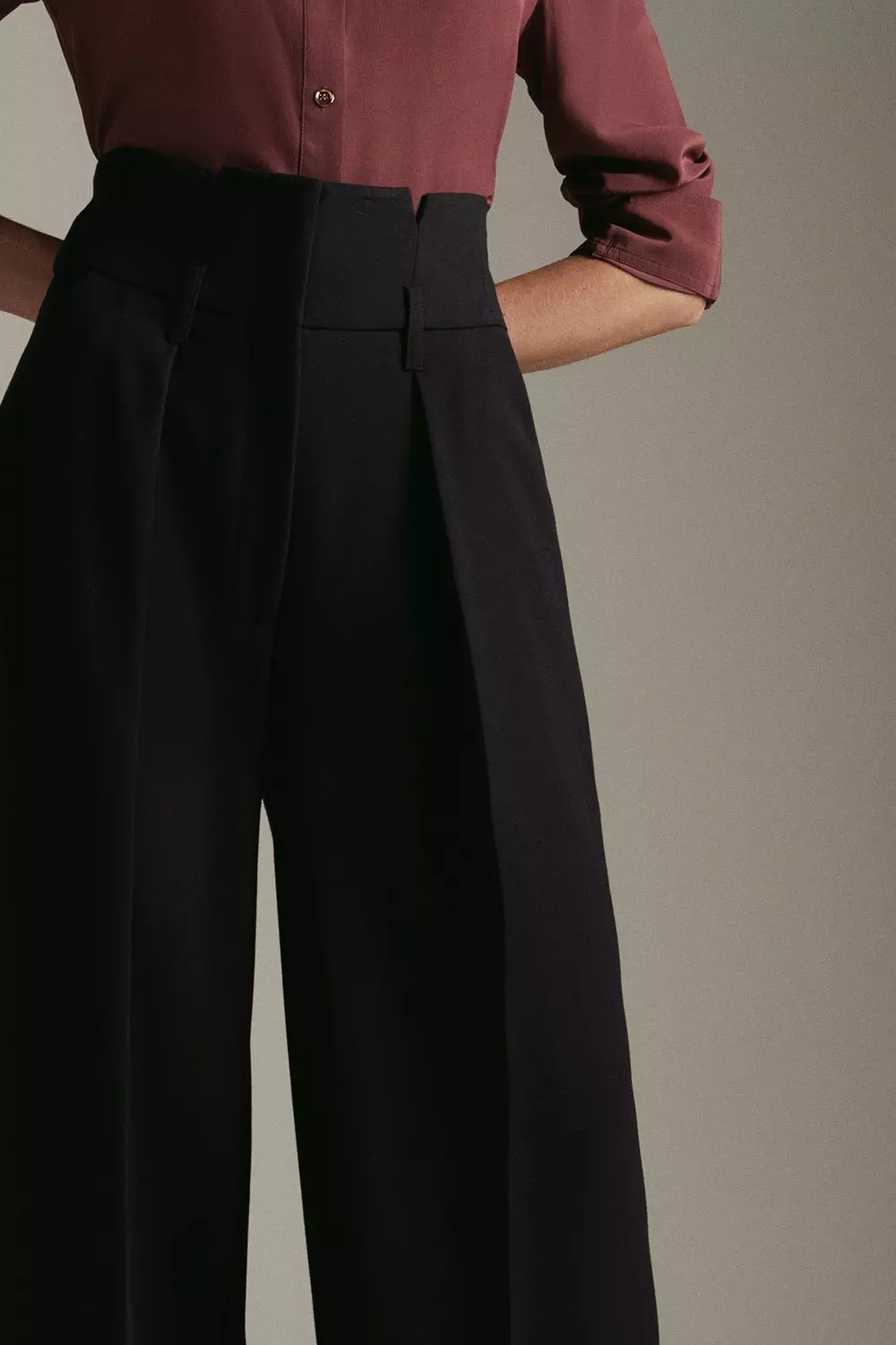 Stretchy high waisted store trousers