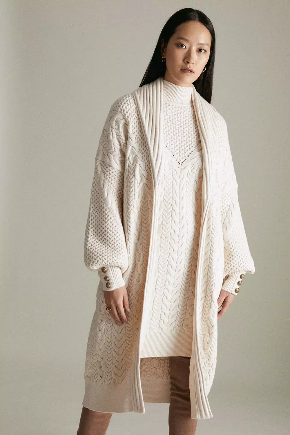 Knit long clearance cardigan