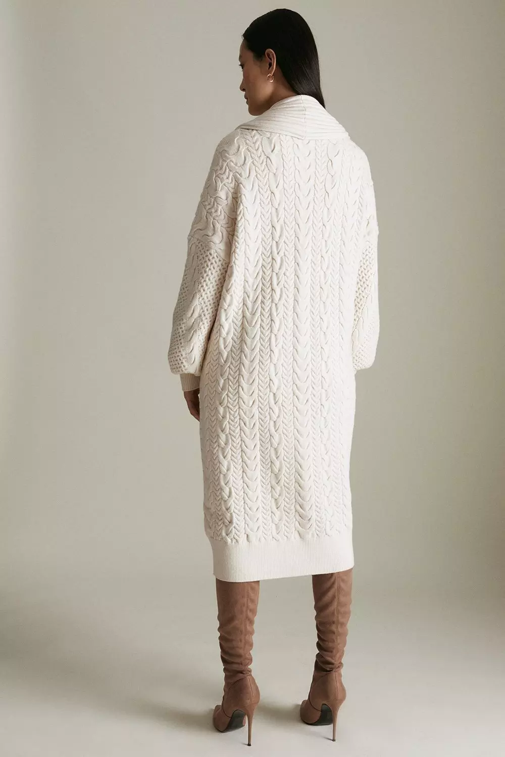 Long white 2025 knit cardigan