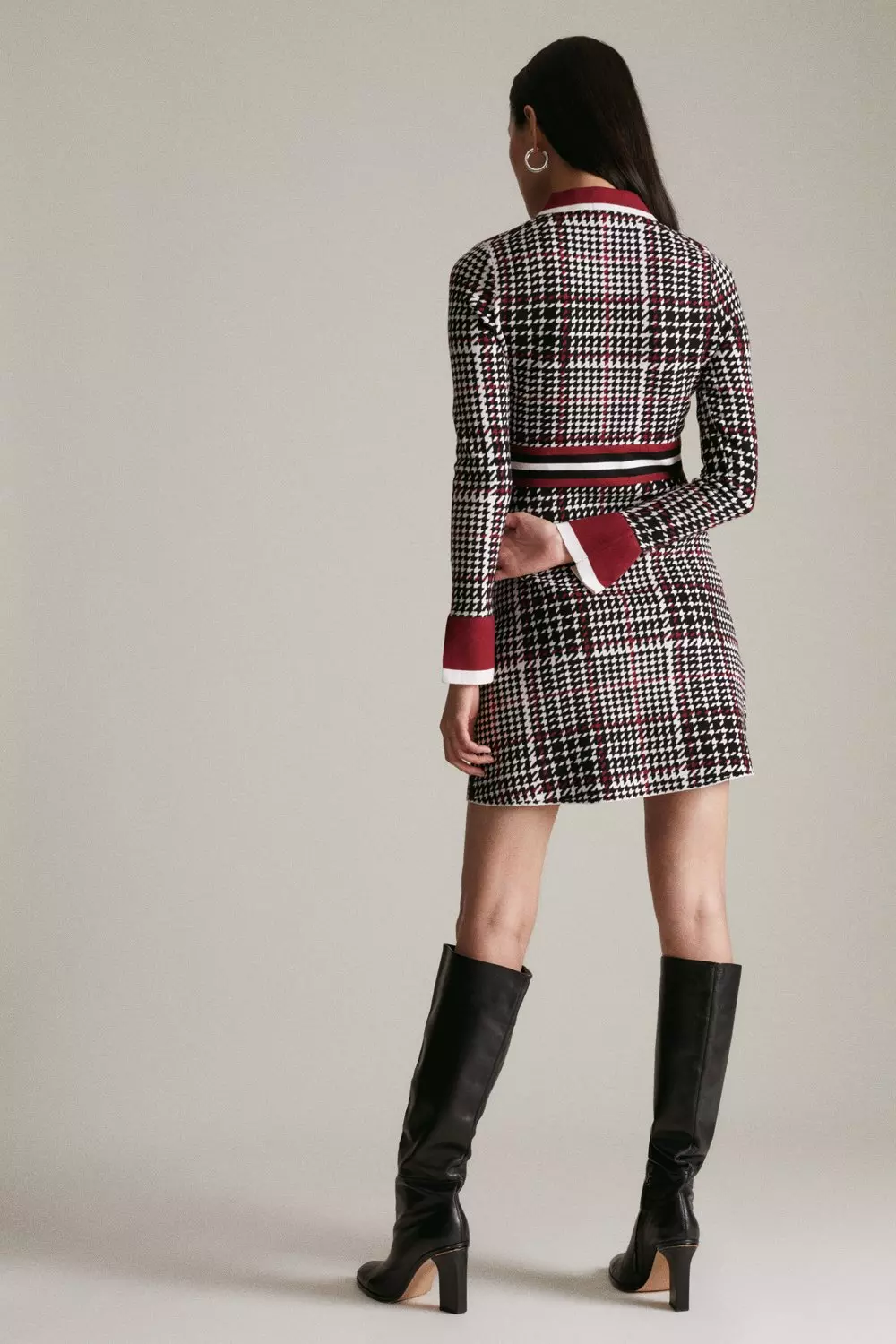 Checked skirt skater store dress karen millen